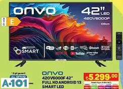 ONVO 42 FULL HD ANDROİD 13 SMART LED TV/ AKILLI TELEVİZYON